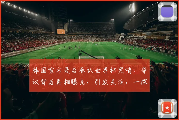 韩国官方是否承认世界杯黑哨，争议背后真相曝光，引发关注，一探究竟